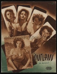 2t0563 OUTLAW French pressbook 1948 Jane Russell, Hurrell photos on cover, poster shown, ultra rare!