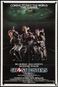 2t1062 GHOSTBUSTERS advance 1sh 1984 Bill Murray, Aykroyd & Ramis are here to save the world!