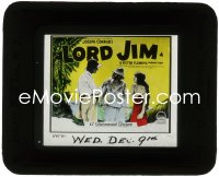 2t1619 LORD JIM glass slide 1925 Percy Marmont, Shirley Mason, Noah Beery, from Joseph Conrad novel!