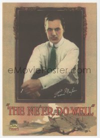 2t1512 NE'ER-DO-WELL herald 1923 great seated portrait of Thomas Meighan holding cigarette, rare!