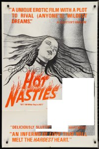 2t1080 HOT NASTIES 1sh 1976 sexy artwork of Heather Leigh, get them while they're hot!