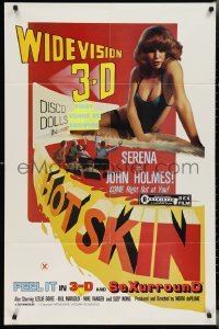 2t1082 HOT SKIN 1sh 1978 Serena, John Holmes, sexy Disco Dolls in 3 Dimension!