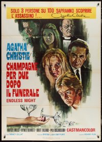 2t0096 ENDLESS NIGHT Italian 1p 1972 Hayley Mills, Britt Ekland, Agatha Christie, different art!