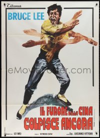 2t0099 FISTS OF FURY Italian 1p R1980s best artwork of Bruce Lee in action by Averado Ciriello!