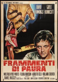 2t0102 FRAGMENT OF FEAR Italian 1p 1970 David Hemmings, Gayle Hunnicutt, Pompeii, different art!