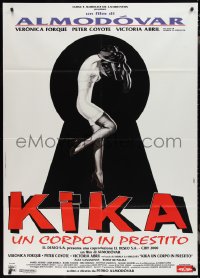 2t0109 KIKA Italian 1p 1994 Pedro Almodovar, different sexy keyhole voyeur art by Maxy!