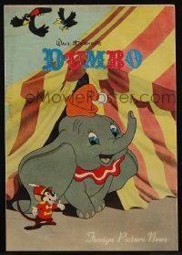 2t0827 DUMBO Japanese program 1954 Walt Disney circus elephant classic, different & very rare!