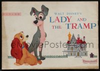 2t0835 LADY & THE TRAMP Japanese program 1956 Walt Disney classic, different & very rare!