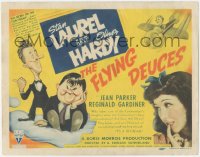 2t1217 FLYING DEUCES TC 1939 great artwork of Stan Laurel & Oliver Hardy + girl in airplane, rare!