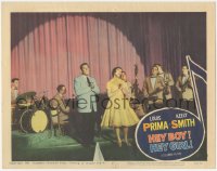 2t1288 HEY BOY! HEY GIRL! LC #7 1959 Louis Prima & Keely Smith sing on stage, #1 song-and-fun team!