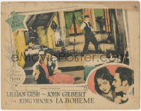 2t1295 LA BOHEME LC 1926 John Gilbert misunderstands Lillian Gish & Gilbert Roland, ultra rare!