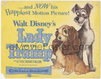 2t1222 LADY & THE TRAMP TC 1955 Walt Disney dog cartoon classic, great scenes, rare first release!