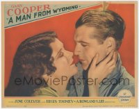 2t1302 MAN FROM WYOMING LC 1930 best romantic c/u of Gary Cooper & June Collyer about to kiss, rare!