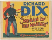 2t1226 MORAN OF THE MARINES TC 1928 full-length image of Richard Dix w/rifle & bayonet, ultra rare!