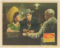 2t1306 MY DARLING CLEMENTINE LC #7 1946 John Ford, Victor Mature & sexy Linda Darnell w/hat in bar!