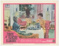 2t1196 MY FAIR LADY LC #6 1964 Rex Harrison drops in on Audrey Hepburn having tea w/ Gladys Cooper!