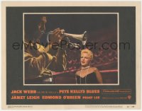 2t1310 PETE KELLY'S BLUES LC #8 1955 close up of Peggy Lee singing by Jack Webb playing trumpet!