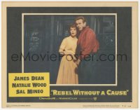 2t1313 REBEL WITHOUT A CAUSE LC #4 R1957 James Dean & Natalie Wood close up, Nicholas Ray classic!