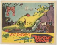 2t1318 RELUCTANT DRAGON LC 1941 Walt Disney animation, wonderful art of dragon relaxing at home!