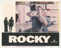 2t1320 ROCKY LC 1977 Burgess Meredith trains Sylvester Stallone in gym, boxing classic!