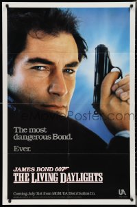 2t1103 LIVING DAYLIGHTS teaser 1sh 1987 Timothy Dalton as the most dangerous James Bond ever!