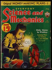 2t0875 EVERYDAY SCIENCE & MECHANICS magazine July 1933 complete plans for building an arc welder!