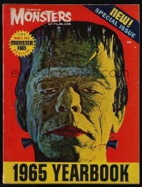 2t0877 FAMOUS MONSTERS OF FILMLAND magazine 1965 Yearbook, special issue, Frankenstein cover art!