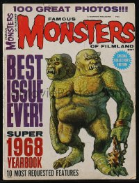 2t0879 FAMOUS MONSTERS OF FILMLAND magazine 1968 Yearbook, best issue ever, 100 great photos!