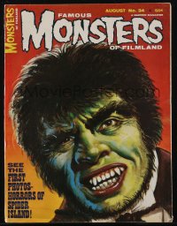 2t0880 FAMOUS MONSTERS OF FILMLAND #34 magazine Aug 1965 Dr. Jekyll & Mr. Hyde art by Maurice Whitman!