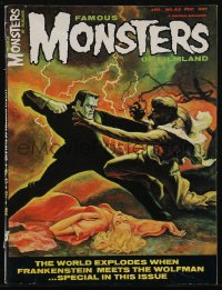 2t0883 FAMOUS MONSTERS OF FILMLAND #42 magazine January 1966 Frankenstein Meets the Wolfman by Cobb!