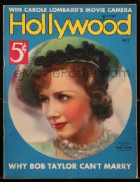 2t0896 HOLLYWOOD magazine July 1936 portrait of pretty Irene Dunne by Edwin Bower Hesser!