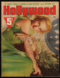 2t0898 HOLLYWOOD magazine June 1938 horizontal c/u of sexiest smoking Carole Lombard!