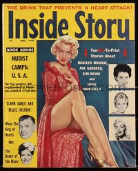 2t0899 INSIDE STORY magazine April 1958 story about Marilyn Monroe too hot to print!