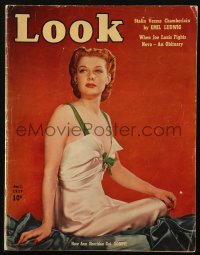 2t0903 LOOK magazine August 1, 1939 How Ann Sheridan got OOMPH, great sexy cover portrait!