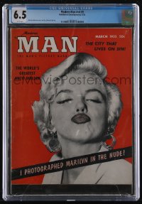 2t0906 MODERN MAN slabbed magazine March 1955 great article I photographed Marilyn Monroe in the nude!