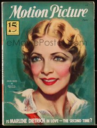 2t0910 MOTION PICTURE magazine June 1933 artwork of pretty Helen Hayes by Marland Stone!