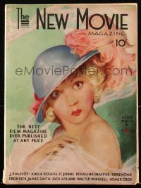 2t0920 NEW MOVIE MAGAZINE vol 1 no 3 magazine February 1930 Penrhyn Stanlaws cover art of Alice White!