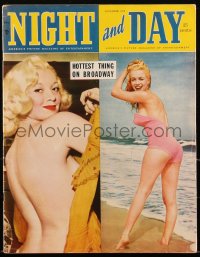 2t0922 NIGHT & DAY magazine Nov 1950 Marilyn Monroe at the dawn of her Fox stardom by De Dienes!