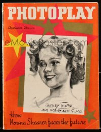 2t0940 PHOTOPLAY magazine December 1936, great art of Shirley Temple by James Montgomery Flagg!