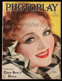 2t0932 PHOTOPLAY magazine May 1933, artwork portrait of pretty Nancy Carroll by Earl Christy!