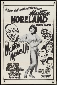 2t1109 MANTAN MESSES UP 1sh R1950s Moreland, Monte Hawley, Lena Horne, Toddy Pictures!