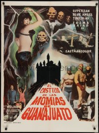 2t0621 EL CASTILLO DE LAS MOMIAS DE GUANAJUATO Mexican poster 1973 sexy & creepy art & images!