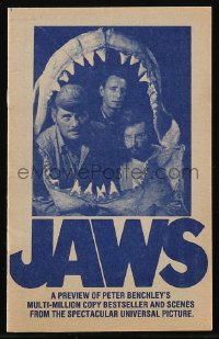 2t1550 JAWS 4.5x7 preview booklet 1975 scenes from the spectacular Universal picture, very rare!