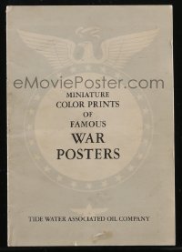 2t1552 MINIATURE COLOR PRINTS OF FAMOUS WAR POSTERS 5x8 booklet 1943 with 50 tipped-in images!