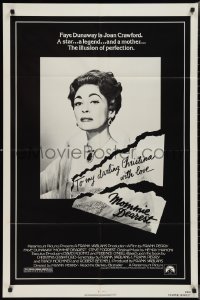 2t1113 MOMMIE DEAREST 1sh 1981 great portrait of Faye Dunaway as legendary actress Joan Crawford!