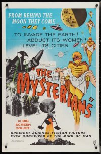 2t1119 MYSTERIANS 1sh 1959 they're abducting Earth's women & leveling its cities, MGM printing!