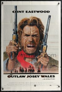 2t1127 OUTLAW JOSEY WALES NSS style 1sh 1976 Clint Eastwood is an army of one, Anderson art!