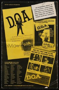 2t0569 D.O.A. pressbook 1950 Edmond O'Brien had 48 hours to avenge his own murder, classic, rare!