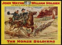 2t0338 HORSE SOLDIERS pressbook 1959 art of U.S. Cavalrymen John Wayne & William Holden, John Ford