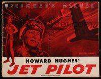 2t0348 JET PILOT pressbook 1957 John Wayne flies with the Screaming Eagles, Janet Leigh, Hughes